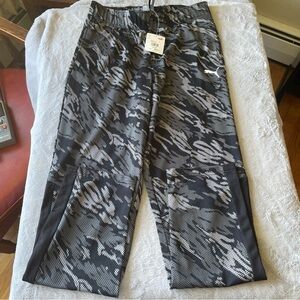 Puma Men's Black and Gray Pants Camo size large NWT